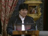 Los Reyes reciben a Evo Morales en el Palacio Real
