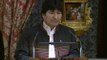 Los Reyes reciben a Evo Morales en el Palacio Real