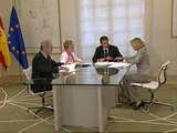Zapatero se reúne con sus vicepresidentes