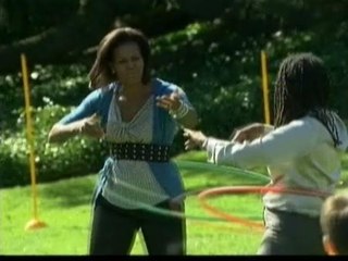 Michelle Obama, a ritmo de &#039;hula hop&#039;