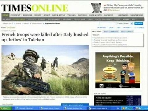 Un diario británico acusa a las tropas italianas de pagar dinero a los talibán para no sufrir atentados