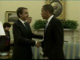 Zapatero y Obama, juntos en la Casa Blanca