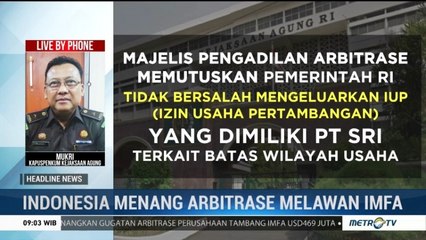 Indonesia Menang Gugatan Lawan IMFA di Arbitrase Internasional