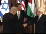 Obama se reúne con Abbas y Netanyahu