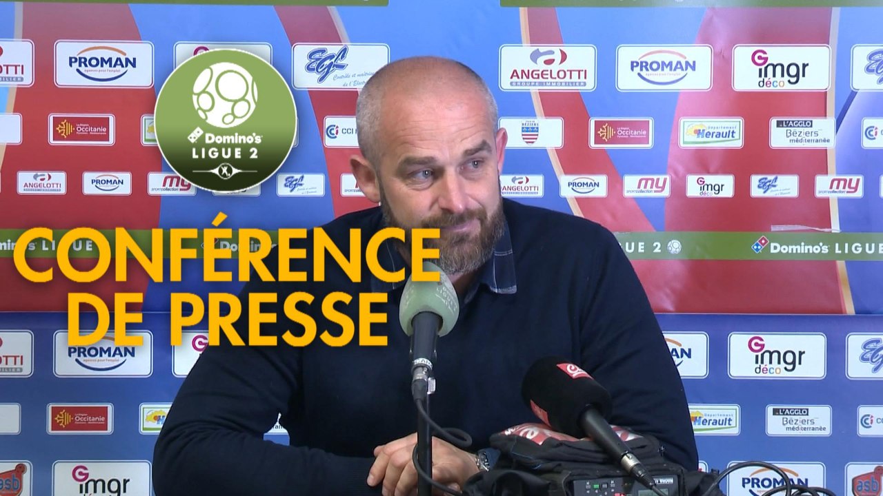 Conférence de presse AS Béziers - Gazélec FC Ajaccio (0-0) : Mathieu CHABERT (ASB) - Hervé DELLA MAGGIORE (GFCA) - 2018/2019