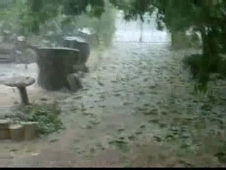 Tormenta de granizo en Murcia