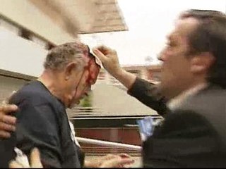 Cae una torre en un mitin de Zapatero en Murcia