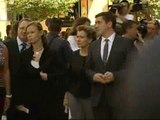 Abucheos a Patxi López y Leire Pajín a su llegada al funeral