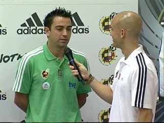 Esta mañana todos los internacionales entrenaban de blanco