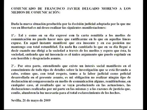 El hermano del presunto asesino de Marta defiende su inocencia a través de un comunicado