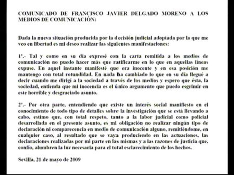 El hermano del presunto asesino de Marta defiende su inocencia a través de un comunicado