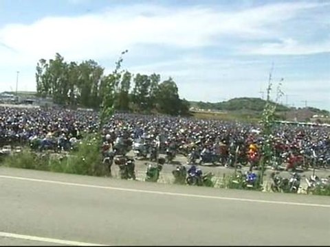 Regreso a casa de los moteros