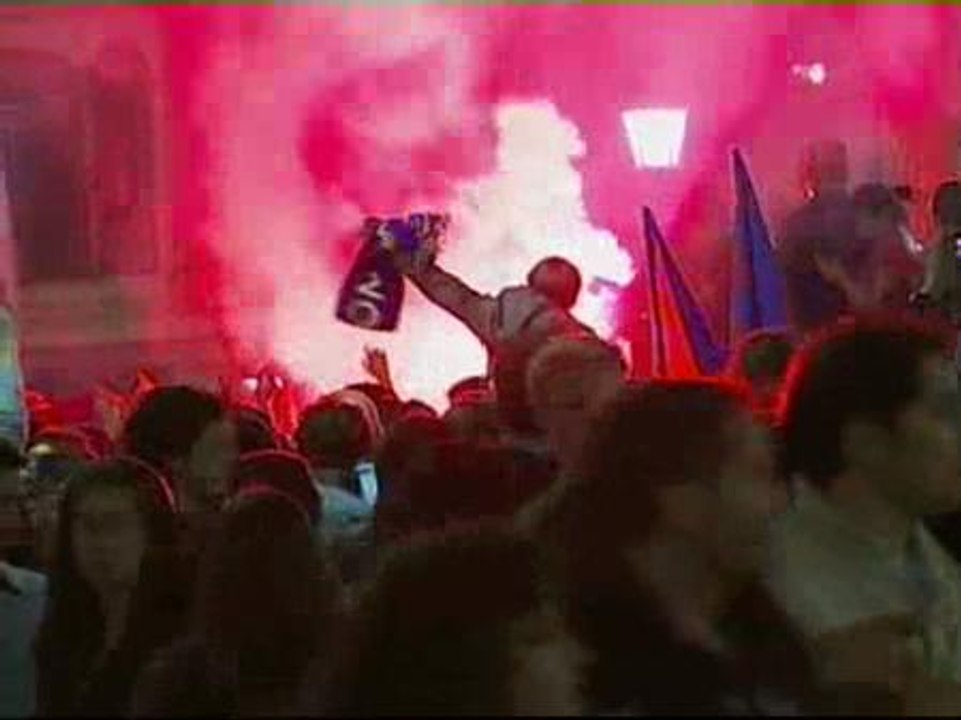 Los 'culés' corean: "¡Eo, eo, eo, esto es un chorreo!"