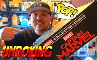 MARVEL COLLECTORS CORPS CAPTAIN MARVEL MOVIE FUNKO POP MYSTERY BOX  UNBOXING REVIEW
