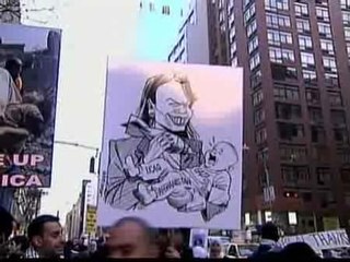 Miles de neoyorquinos se manifiestan contra la invasión israelí