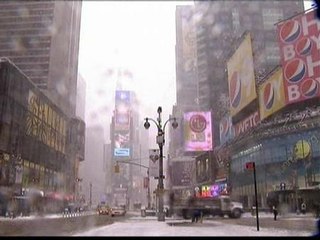 Fuerte nevada en el noreste de Estados Unidos