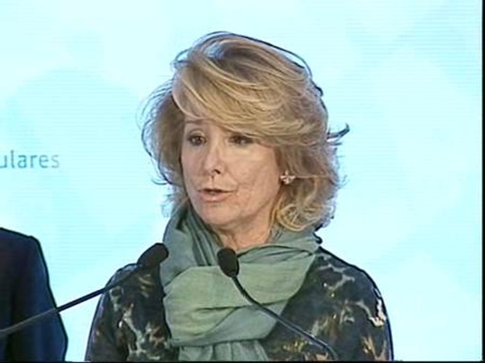 Aguirre asegura que los resultados electorales "fortalecen" a Rajoy