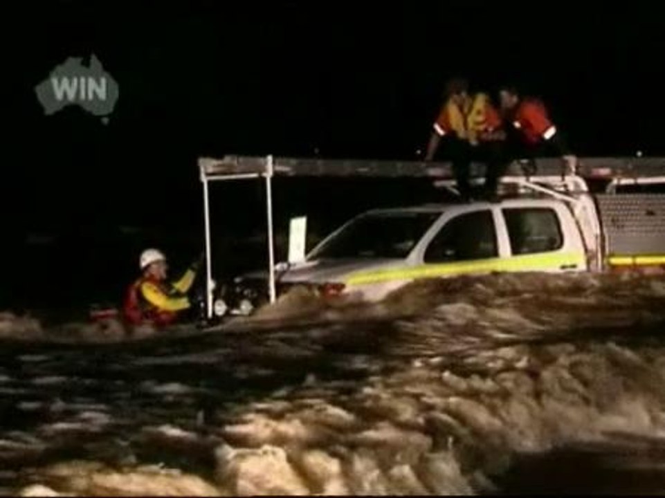 Feliz rescate en las inundaciones australianas