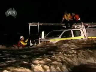 Feliz rescate en las inundaciones australianas
