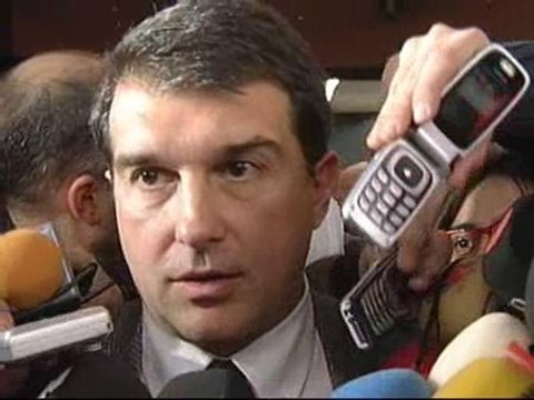 Laporta, satisfecho por la por la convocatoria de cinco jugadores del Barça para la selección