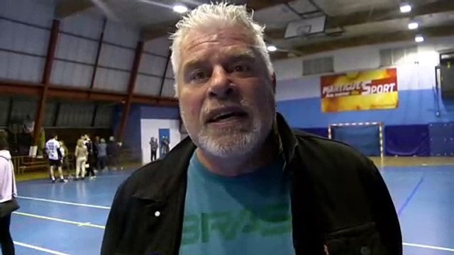 Franck Bulleux coach Martigues Handball après la victoire contre Folschwiller