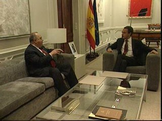 Zapatero despide al embajador de EEUU en Moncloa