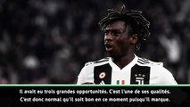 Juve - Allegri félicite Moise Kean : 