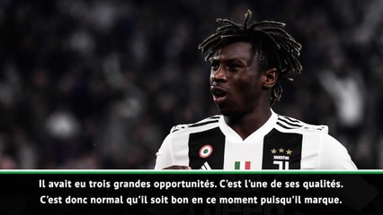 Juve - Allegri félicite Moise Kean : "Il est bon, marque et il est rempli d'enthousiasme"