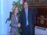 Salgado recibe al nuevo presidente de la patronal