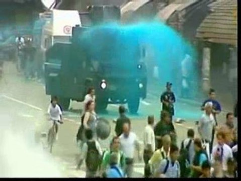 Una protesta sindical en Buenos Aires termina en batalla campal