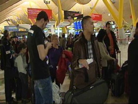 Caos en los aeropuertos
