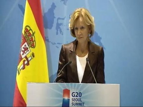 Salgado defiende la situación de la deuda española