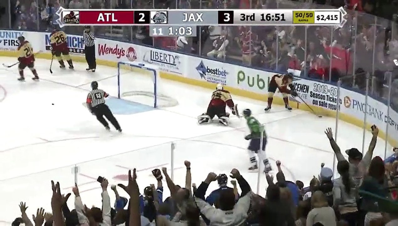 ECHL Atlanta Gladiators 2 at Jacksonville Icemen 4