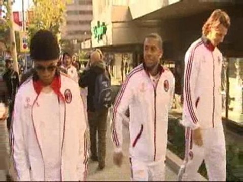 El Milan se relaja antes de enfrentarse al Real Madrid