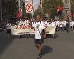300 personas participan en la marcha contra el paro