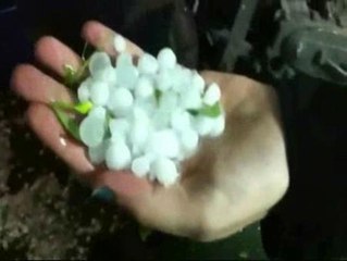 Granizo como proyectiles