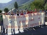 Continúan las protestas de los mineros con marchas a pie hacia Oviedo
