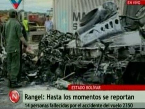 Al menos 36 supervivientes en el accidente aéreo al sur de Caracas