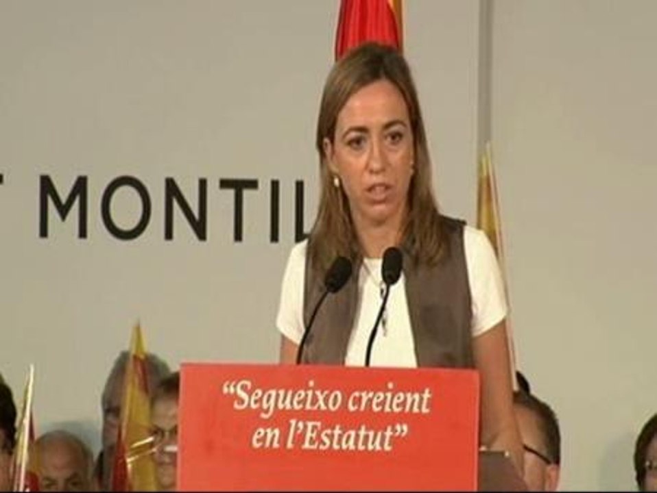 Chacón pide responsabilidad a los socialistas catalanes