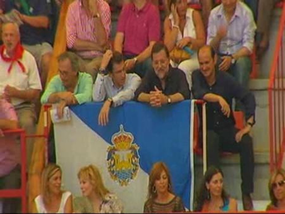 Rajoy y Blanco coinciden en los toros en Pontevedra
