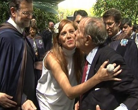 Rajoy, Feijóo y Fraga, en Cambados