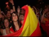 Los gallegos celebraron la victoria de 'La Roja' entonando la Rianxeira