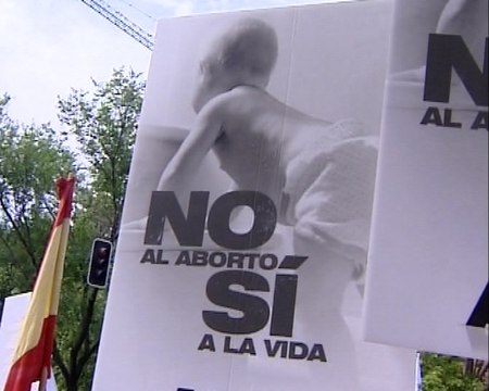 Manifestación contra la Ley del Aborto