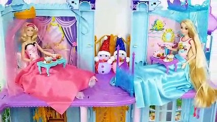 La princesse Raiponce Barbie Poupée - Château de Princesses de Robe de Danse Et de Kastil putri Castelo da princesa