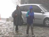 El mal tiempo sorprende a los peregrinos en Galicia