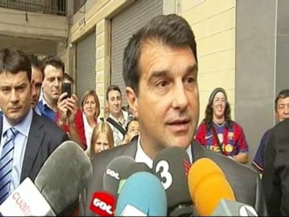 Laporta: "No he visto caras largas, sino de ilusión"