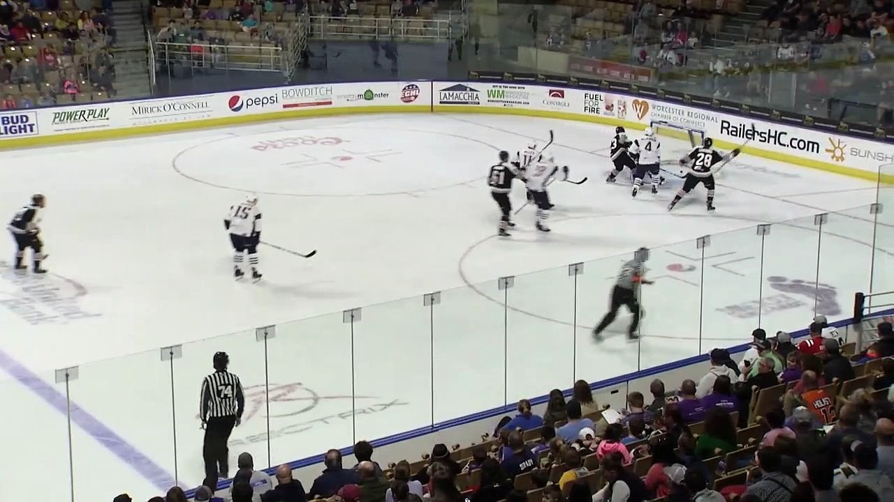ECHL Brampton Beast 7 at Worcester Railers HC 0
