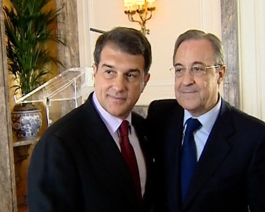 Laporta y Florentino se reúnen antes del partido