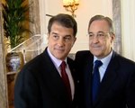 Laporta y Florentino se reúnen antes del partido