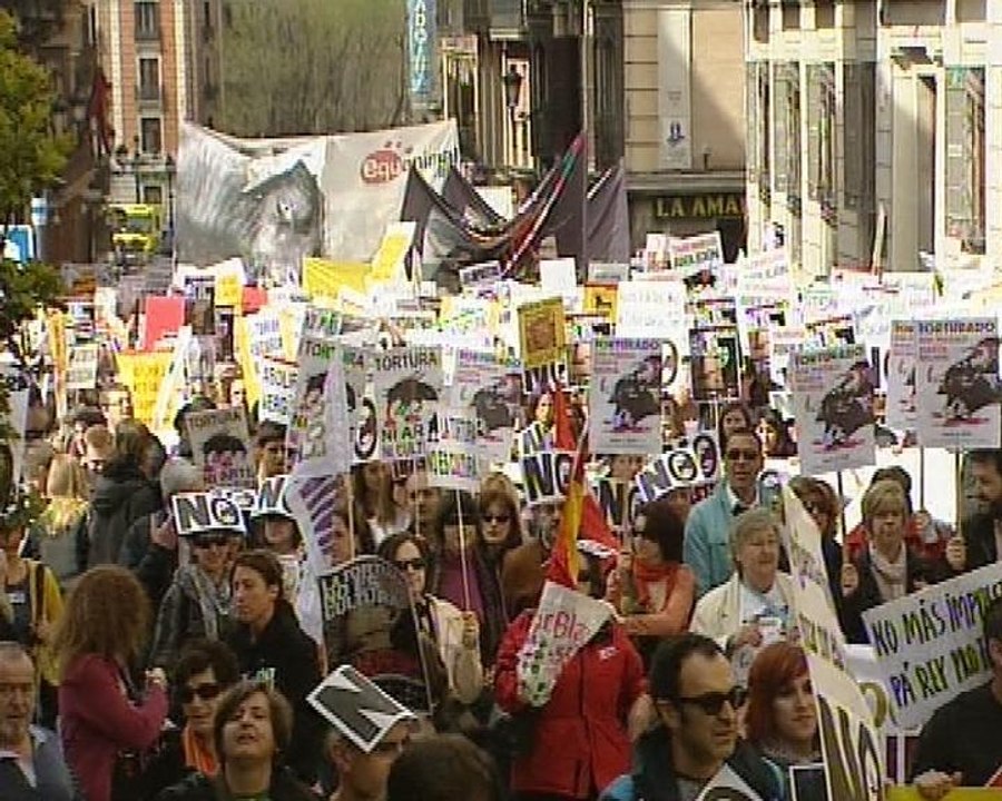 Manifestación contra la fiesta de los toros